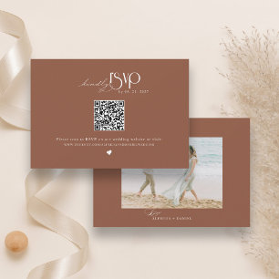 Cartons Réponse Site Web minimaliste de Mariage en terre cuite Cod