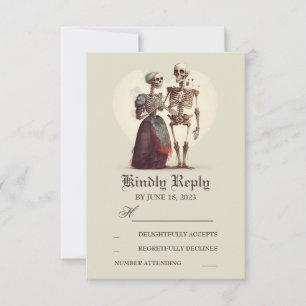 Cartons Réponse Skeleton Couple Mariage