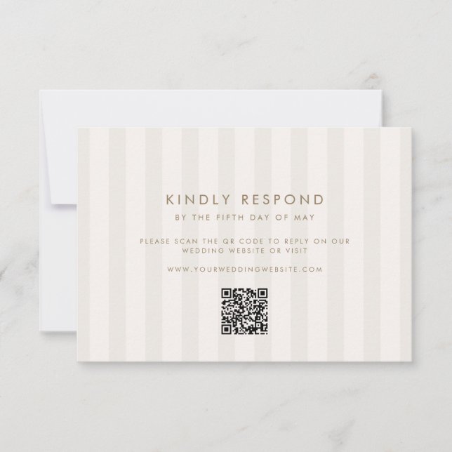 Cartons Réponse Soft Stripes Wedding (Devant)
