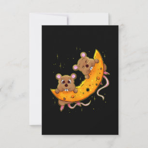 Cartons Réponse Souris Sur Fromage Lune Cadeau Basse Carbe Régime