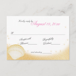 Cartons Réponse Sparkle Beach Sea Shells et Starfish Response