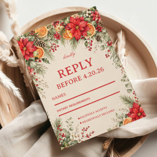 Cartons Réponse Splendeur botanique hivernale festive aux agrumes