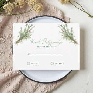 Cartons Réponse Sprigs de romarin avec ficelle