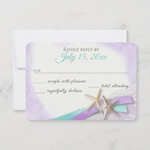 Cartons Réponse Starfish and Lace Vintage Beach violet