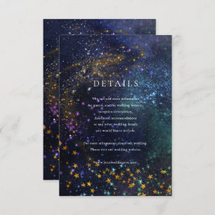 Cartons Réponse Starry Night Celestial Galaxy Mariage Détails Cart