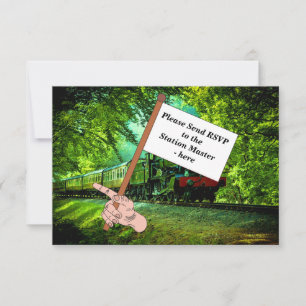 Cartons Réponse Steam Train Man's Birthday Party