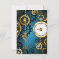 Steampunk Arrière - plan turquoise avec Gears