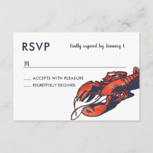 Cartons Réponse Suite de Mariage de homard rustique