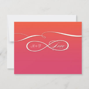 Cartons Réponse Symbole d'infini Connexion Ensemble de Mariages d'