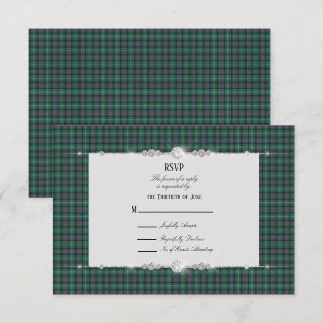 Cartons Réponse Tartan écossais du sud (Devant / Derrière)