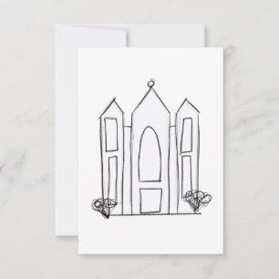Cartons Réponse Temple mormon simple moderne LDS Salt Lake City
