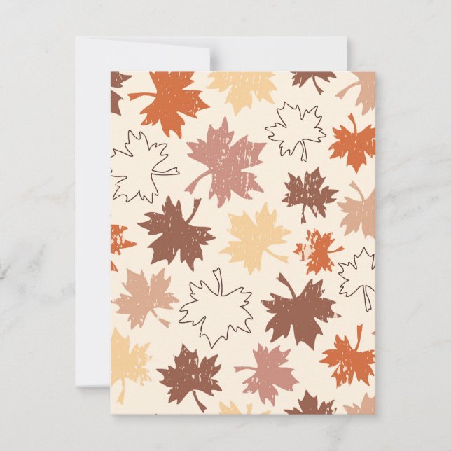 Cartons Réponse Thanksgiving jour design, automne feuilles naturel (Devant)