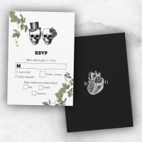 Til Death Coeur gothique Mariage des crânes florau