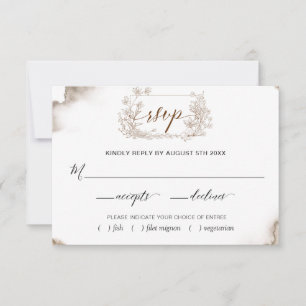 Cartons Réponse Tons Terreux Élégants Aquarelle Avec Options de Re