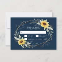 Tournesol et bleu marine Mariage géométrique russe