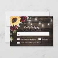 Tournesol et rose rouge bordeaux Mariage rustique