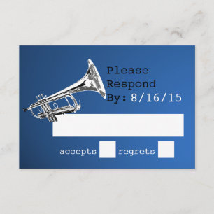 Cartons Réponse Trumpet Blue and Silver Response