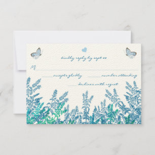 Cartons Réponse Turquoise bleu vert Fleur sauvage Bumble Bee Maria
