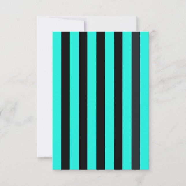 Cartons Réponse Turquoise et noir rayé (Devant)