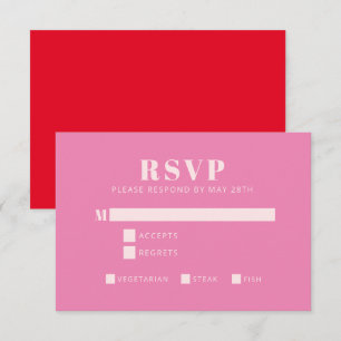 Cartons Réponse Typographie en gras Bat mitzvah moderne rose et ro