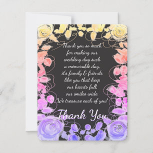 Cartons Réponse Un Merci Mariage Adorable Aux Couleurs Été