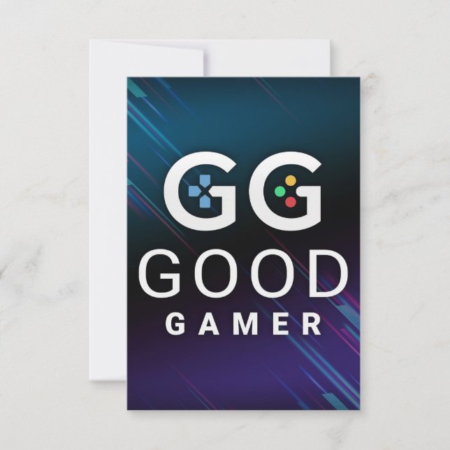 Cartons Réponse Vidéo GG Good Gamer (Devant)