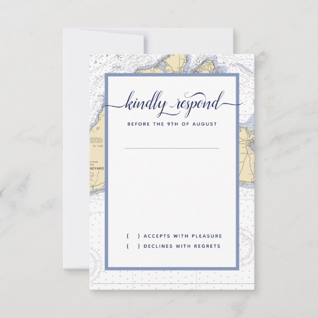 Cartons Réponse Vignoble du Mariage nautique Martha (Devant)