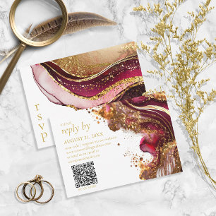 Cartons Réponse Vin rouge Mariage Abstrait Sparkling ID1018