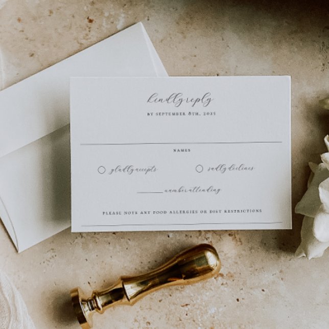 Cartons Réponse Vins intemporels Monogramme Mariage Crest (Créateur téléchargé)