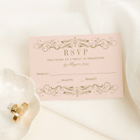 Vintage Blush et Mariage d'or antique