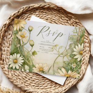 Cartons Réponse Vintage Daisy Mariage Art Nouveau