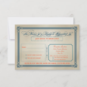 Cartons Réponse Vintage Orange, Turquoise & Bleu do-it-yourself Ma
