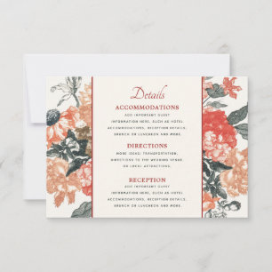 Cartons Réponse Vintage Romantique Cottagecore Détails floraux