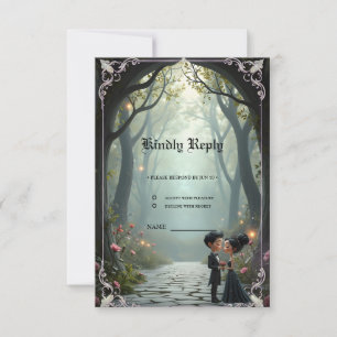 Cartons Réponse Vœux au Clair de Lune – Un Moment de Mariage Gothi