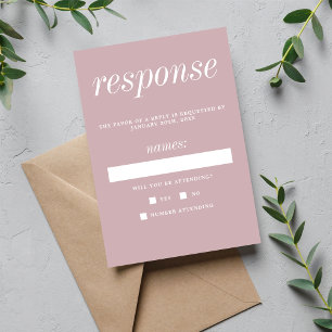 Cartons Réponse Vrai Simplicité 2 Mariage minimaliste clair de lun