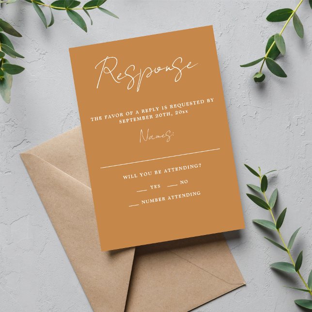 Cartons Réponse Vrai Simplicité 3 Script Minimal Mariage Apricot (Créateur téléchargé)