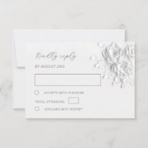 White Faux Paper Cut Roses Wedding