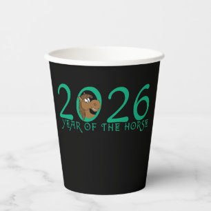 Cartoon 2026 Chinese New Year of Horse Paper Cups