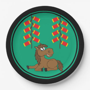 Cartoon 2026 Chinese New Year of Horse Paper Plate