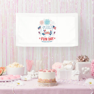 Cartoon 4th of July Banner – Vintage Summer Picnic