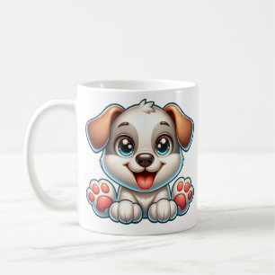 Cartoon à chiots joyeux - adorable Mug Amoureux de