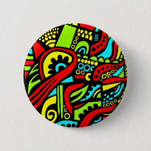 Cartoon Abstract 2 Inch Round Button