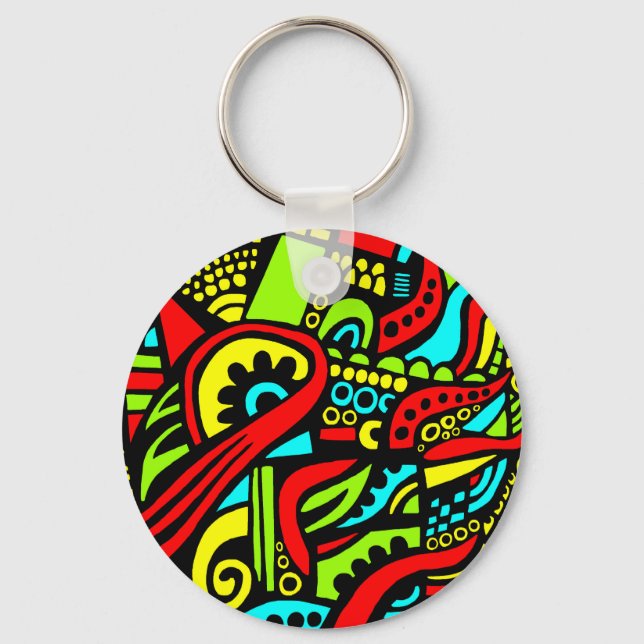 Cartoon Abstract Keychain (Front)