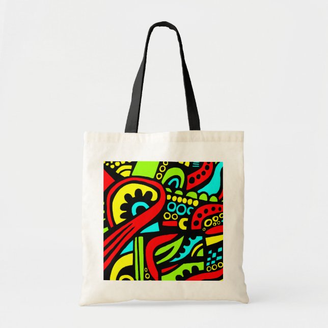 Cartoon Abstract Tote Bag (Front)