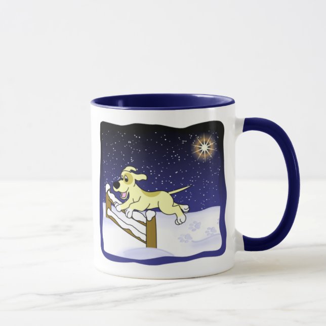 Cartoon Agility Dog Christmas Mug (Right)