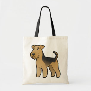 Cartoon Airedale Terrier / Welsh Terrier Tote Bag