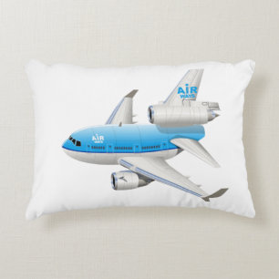 Cartoon airplane accent pillow