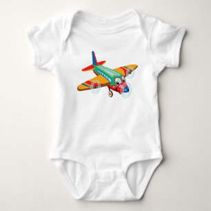 cartoon airplane baby bodysuit