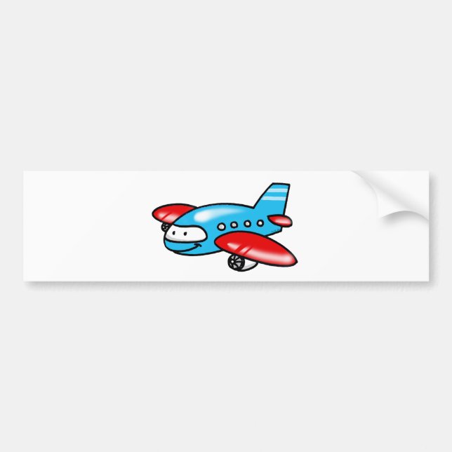 cartoon airplane bumper sticker (Front)