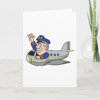 Cartoon Airplane Card